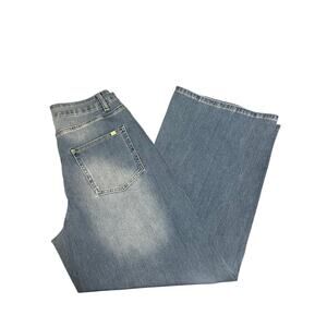 Halara Flex High Rise Zipper Washed Baggy Wide Leg Casual Jeans